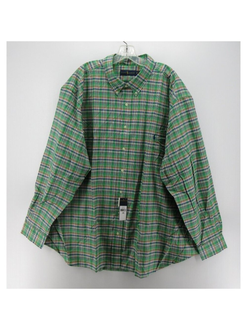 Ralph Lauren Shirt 3XB Big Oxford Cloth OCBD Plaid Button Down Pony